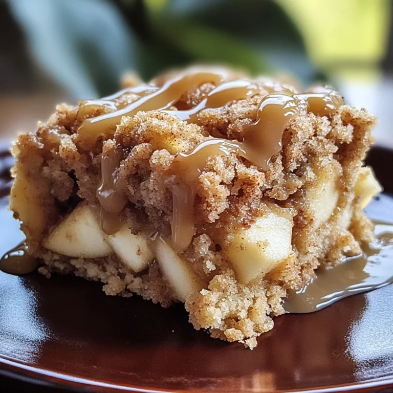 Apple Crumb Cake with Cinnamon Apple Drizzle