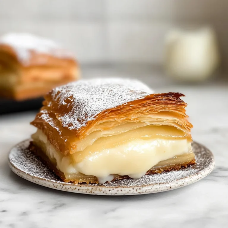 Apple Mille Feuille with Vanilla Custard (gluten-free)