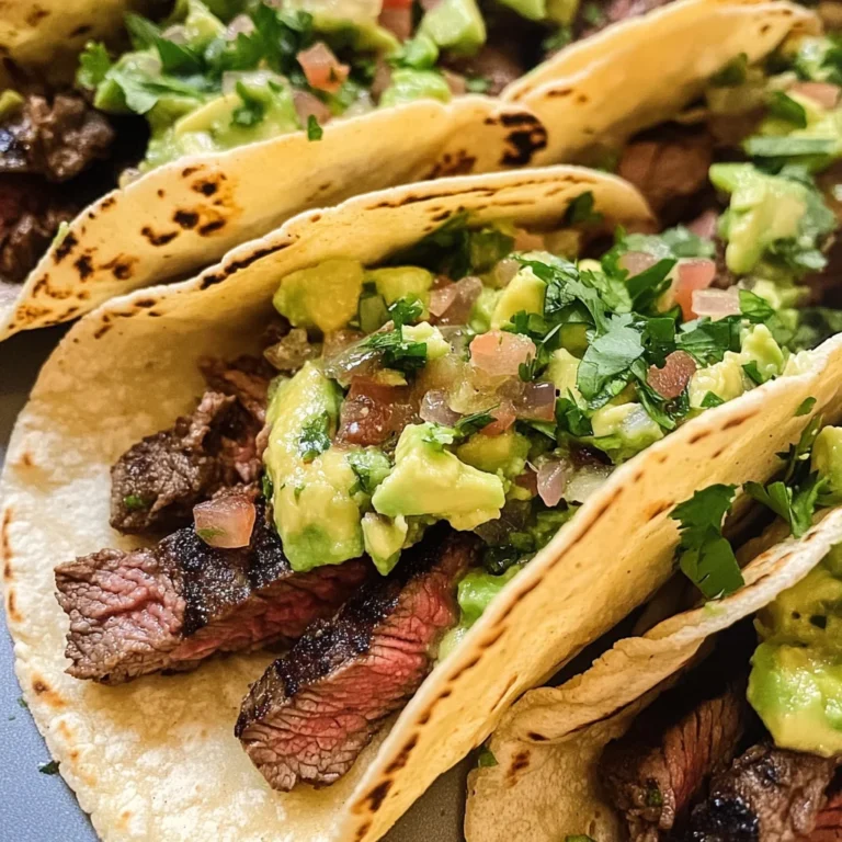 Grilled Steak Tacos with Avocado Salsa