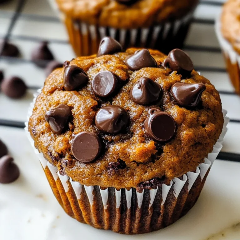 Healthy Pumpkin Chocolate Chip Muffins