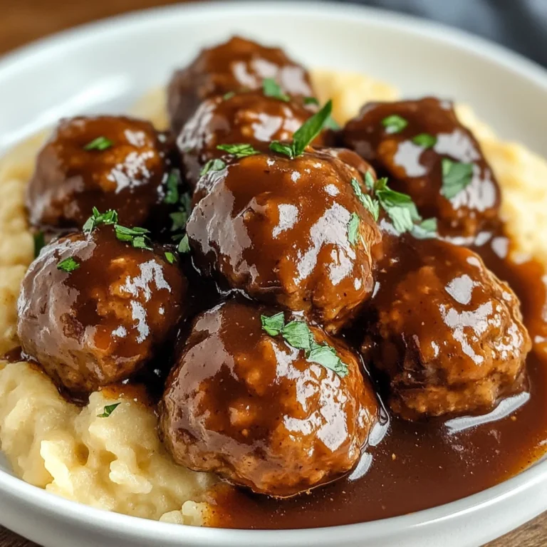 Tasty Slow Cooker Salisbury Steak Meatballs Recipe