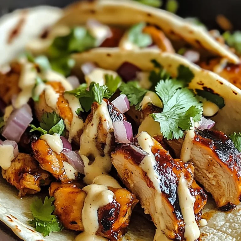 Garlic Butter Honey BBQ Chicken Tacos: Sweet, Savory & Irresistible!