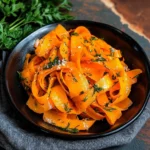 Carrot Ribbons in Rosemary Butter Sauce
