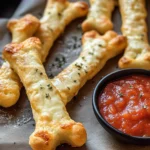 Cheesy Halloween Breadstick Bones