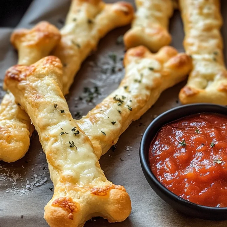 Cheesy Halloween Breadstick Bones