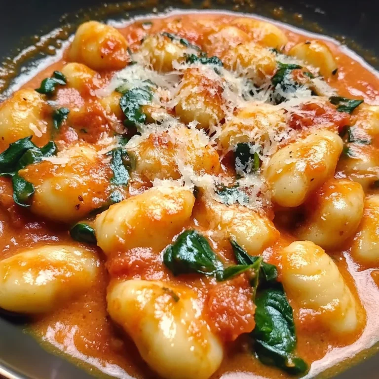 Creamy Tomato Spinach Gnocchi