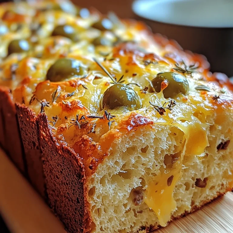 Savory Quick Bread With Cheese And Olives 🧀🍞