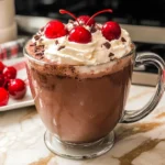 Slow Cooker Chocolate Covered Cherry Hot Chocolate