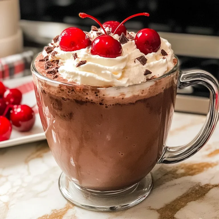 Slow Cooker Chocolate Covered Cherry Hot Chocolate
