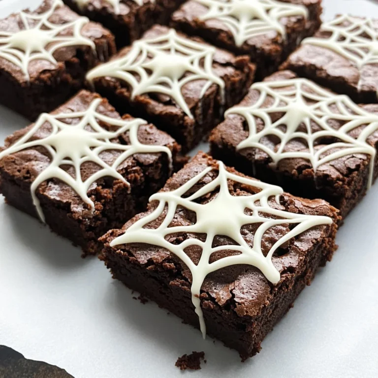 Spider Web Brownies