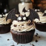 Vegan Oreo Bat Cupcakes
