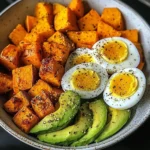 Avocado, Egg & Roasted Sweet Potato Bowl