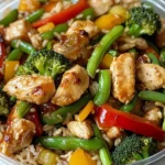 Healthy Chicken and Veggie Stir-Fry with Mixed Rice