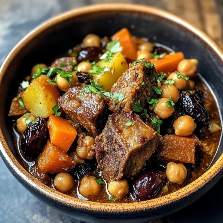 Moroccan Lamb Tagine with Prunes, Chickpeas & Warm Spices