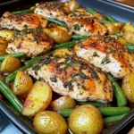 One-Pan Garlic Herb Chicken with Potatoes & Green Beans