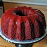 Red Velvet Pound Cake with Cream Cheese Glaze
