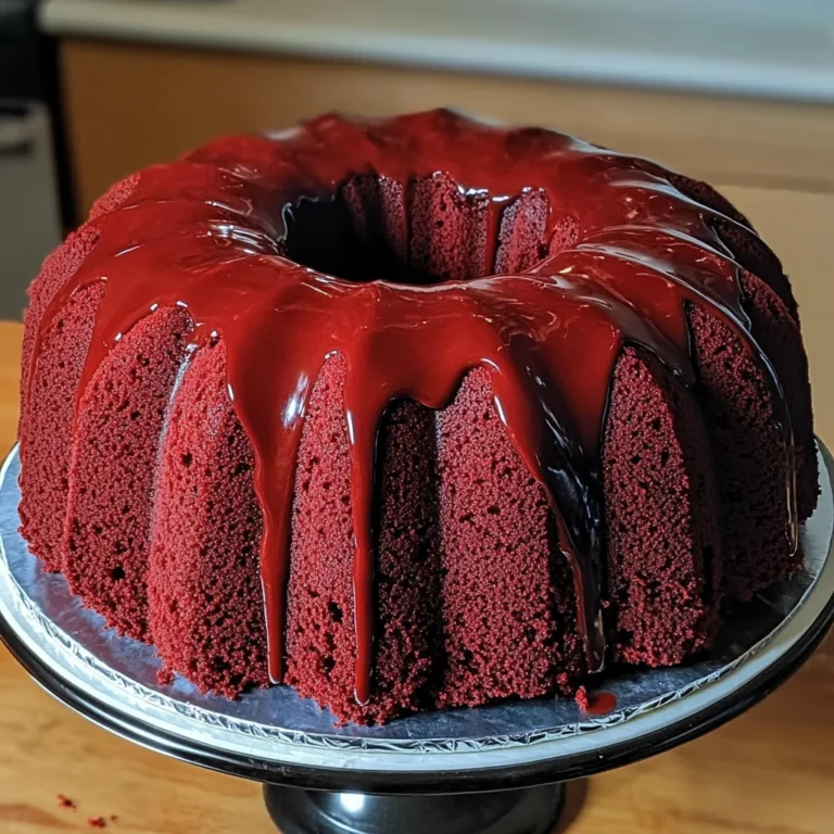 Red Velvet Pound Cake with Cream Cheese Glaze