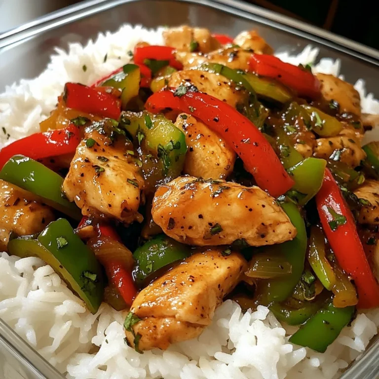 Spicy Pepper Chicken Stir-Fry with Rice
