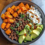 Sweet Potato & Ground Beef Protein Bowl with Cottage Cheese